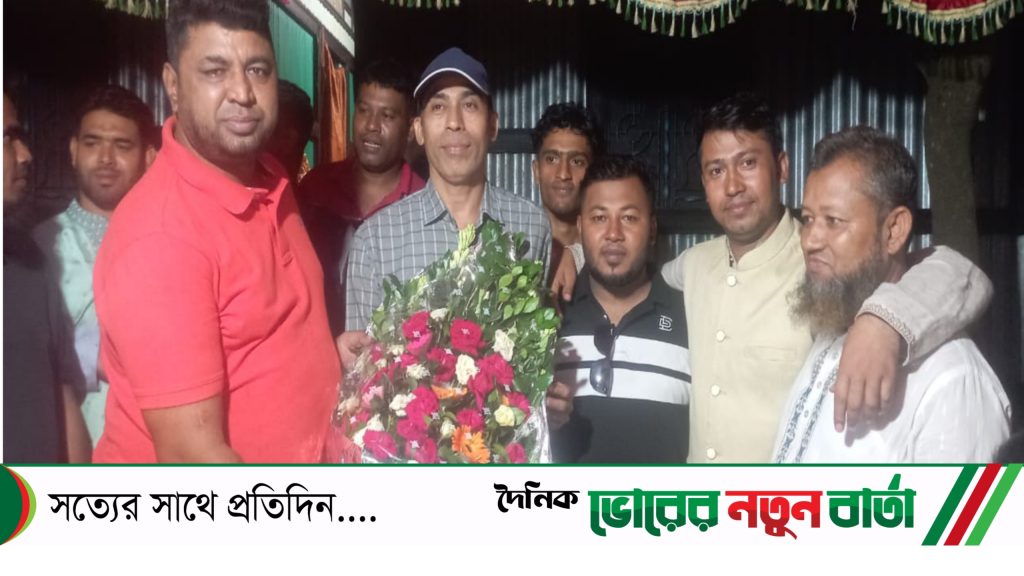 প্রবাসি মাহফুজ সরকারের বাড়িতে ঢাকা মহানগর (দ) যুবদলের আহ্বায়ক এনামুল হকের আগমন