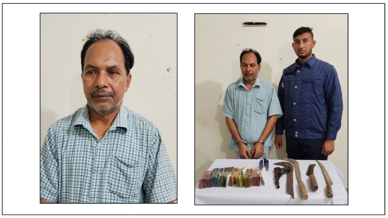 তিতাসে দেশীয় অস্ত্র ও নগদ আড়াই লক্ষধিক টাকাসহ বিএনপি নেতা আটক